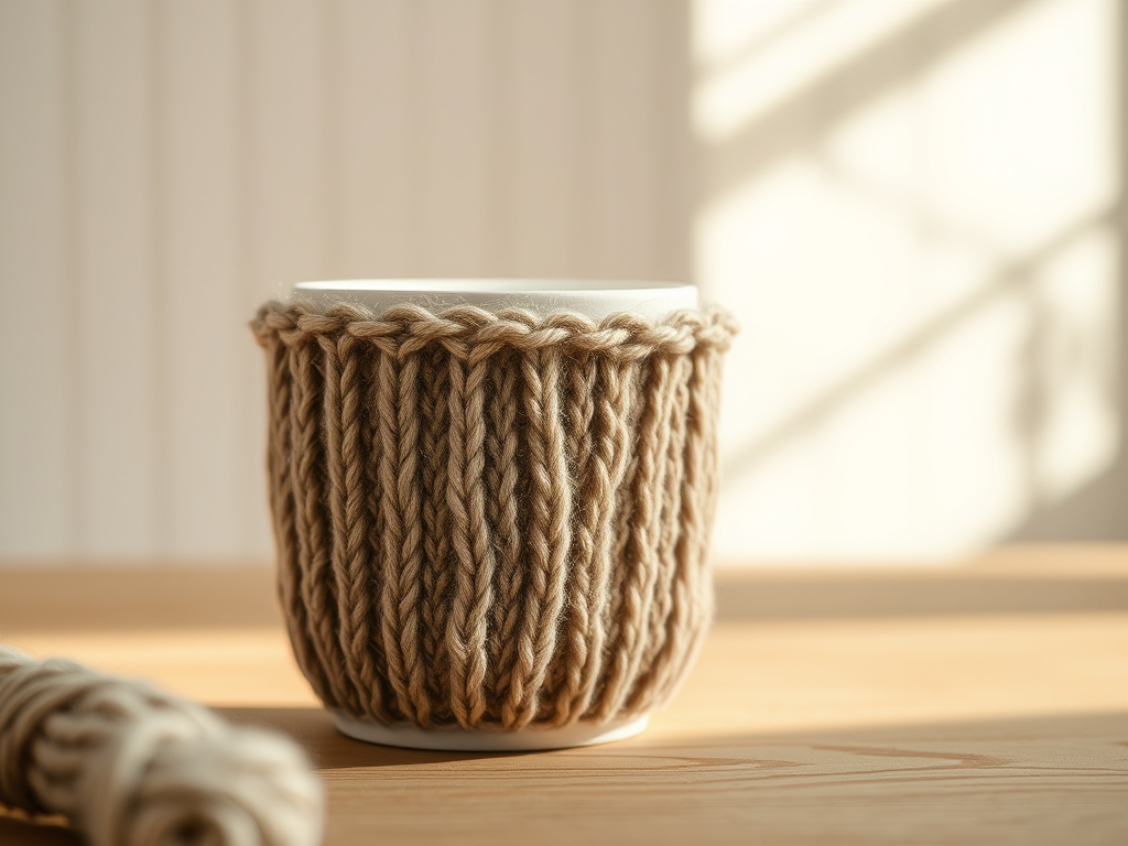 Hand Knit Coffee Cozies