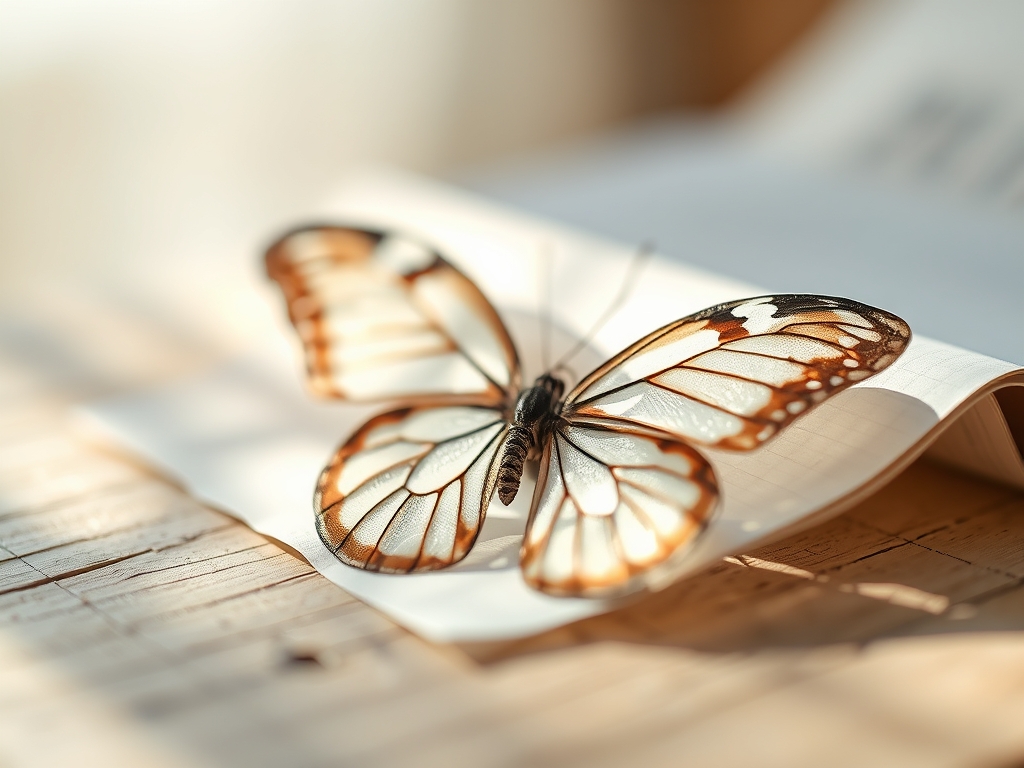 Pressed Butterfly Wings Paper